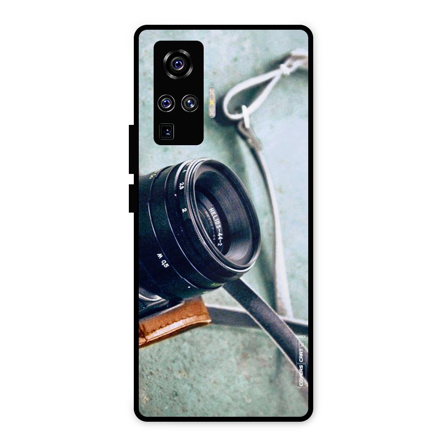 Leather Camera Lens Metal Back Case for Vivo X50 Pro