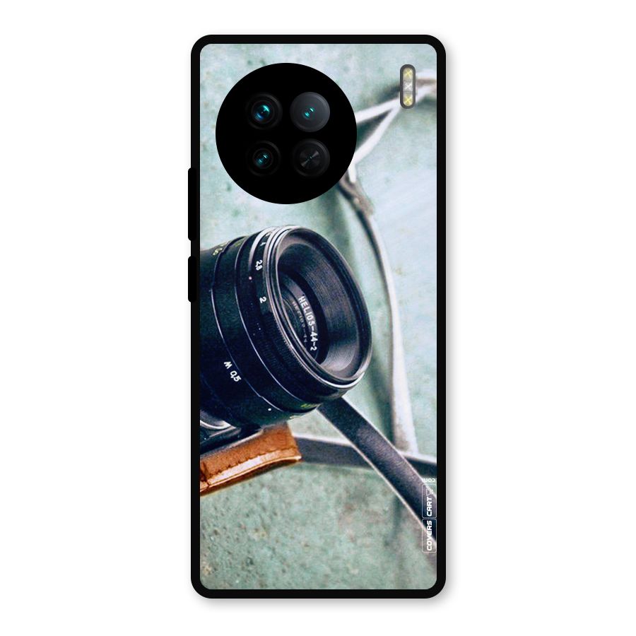 Leather Camera Lens Metal Back Case for Vivo X90
