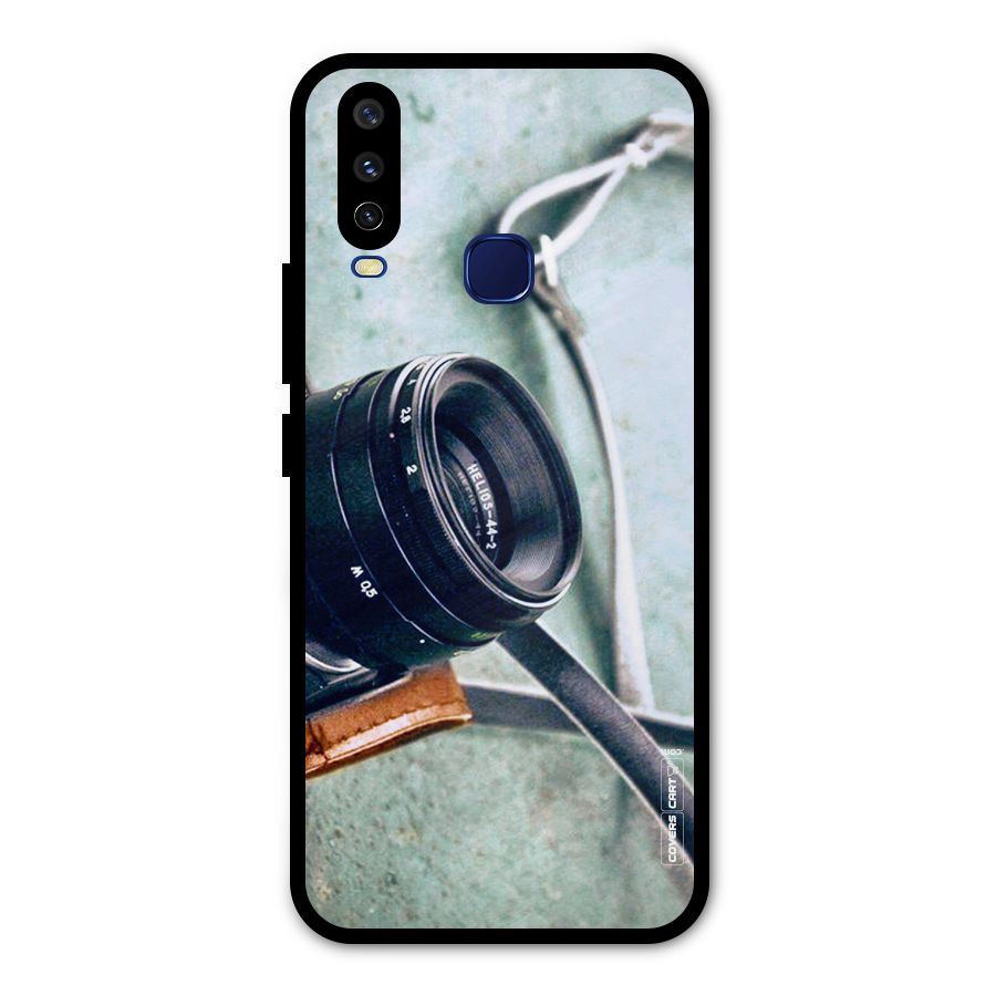 Leather Camera Lens Metal Back Case for Vivo Y12