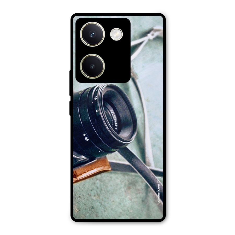 Leather Camera Lens Metal Back Case for Vivo Y200 Pro