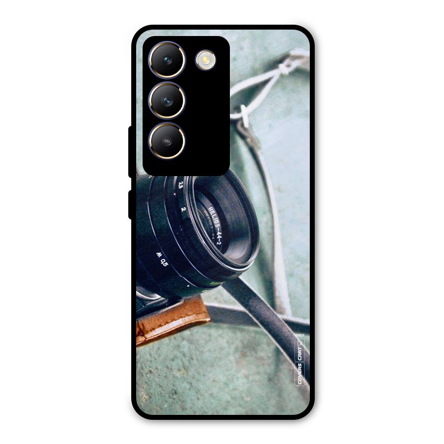 Leather Camera Lens Metal Back Case for Vivo Y200e