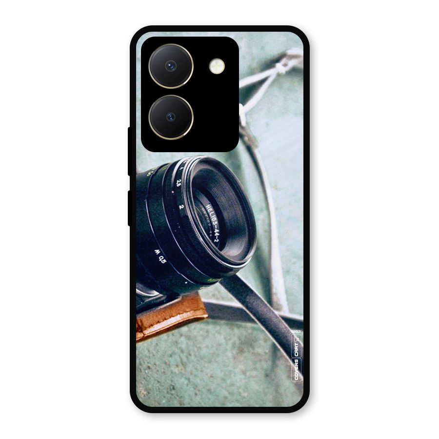 Leather Camera Lens Metal Back Case for Vivo Y36