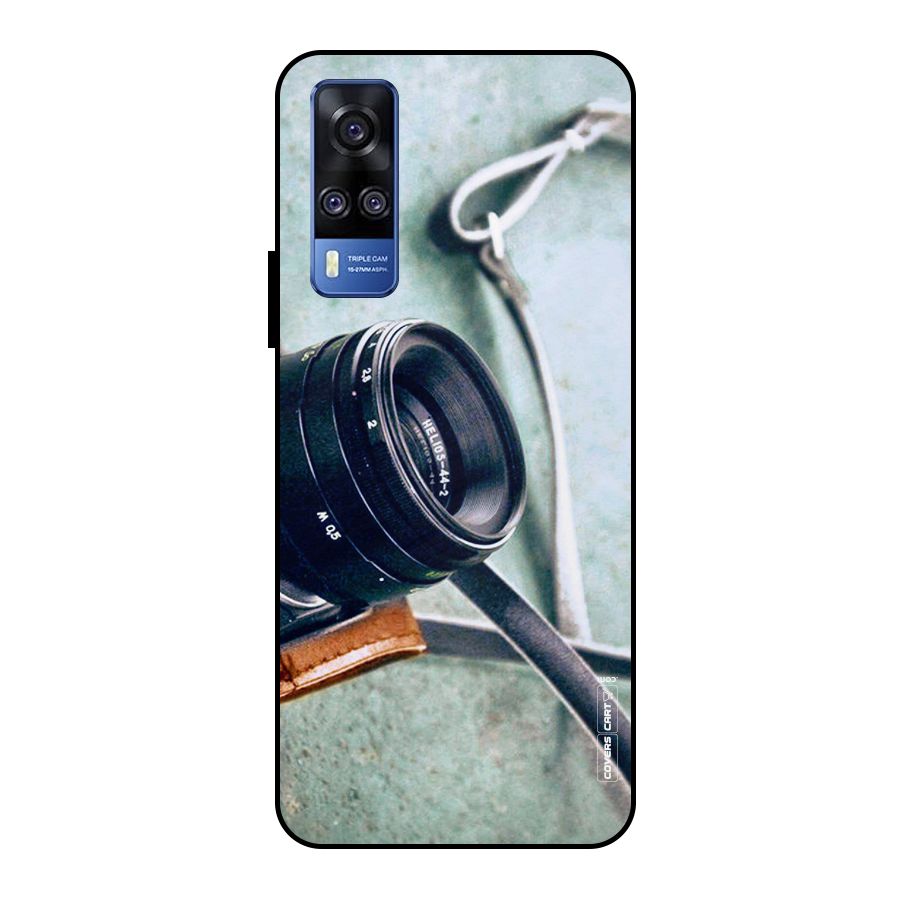 Leather Camera Lens Metal Back Case for Vivo Y51