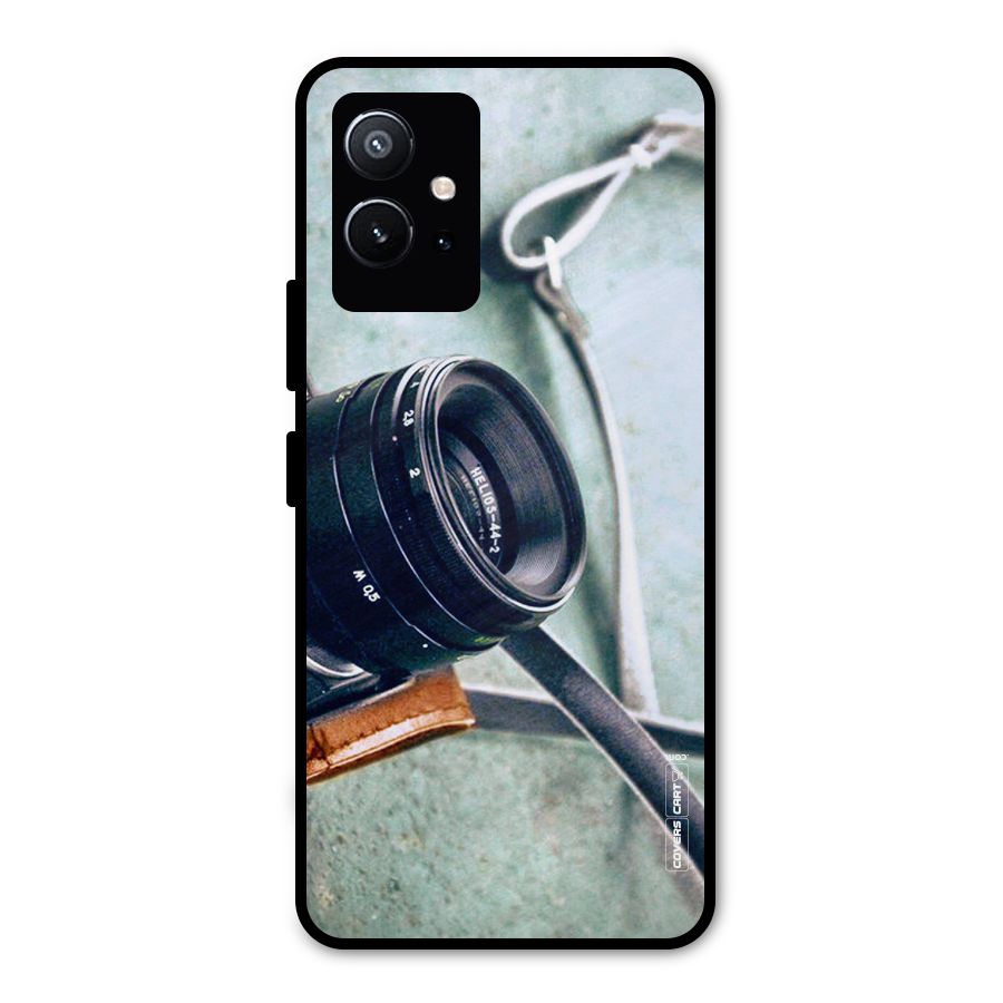 Leather Camera Lens Metal Back Case for Vivo Y75 5G