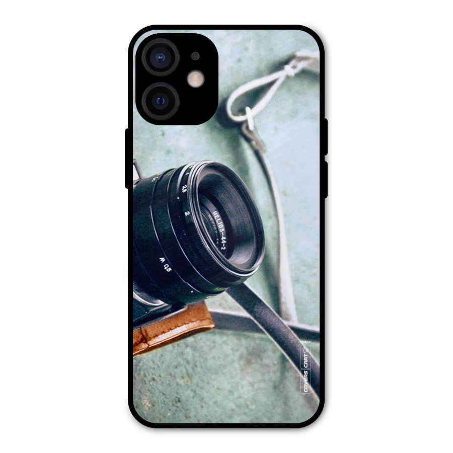 Leather Camera Lens Metal Back Case for iPhone 12 Mini
