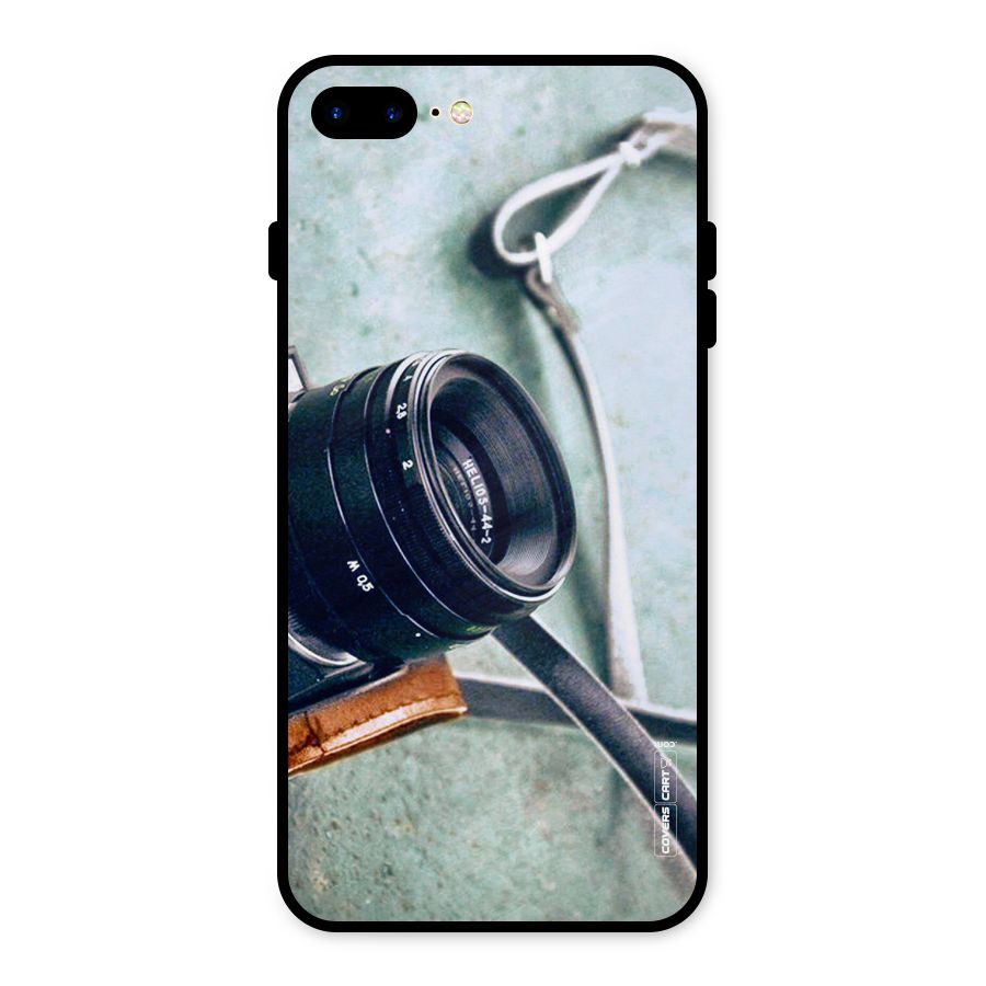 Leather Camera Lens Metal Back Case for iPhone 8 Plus