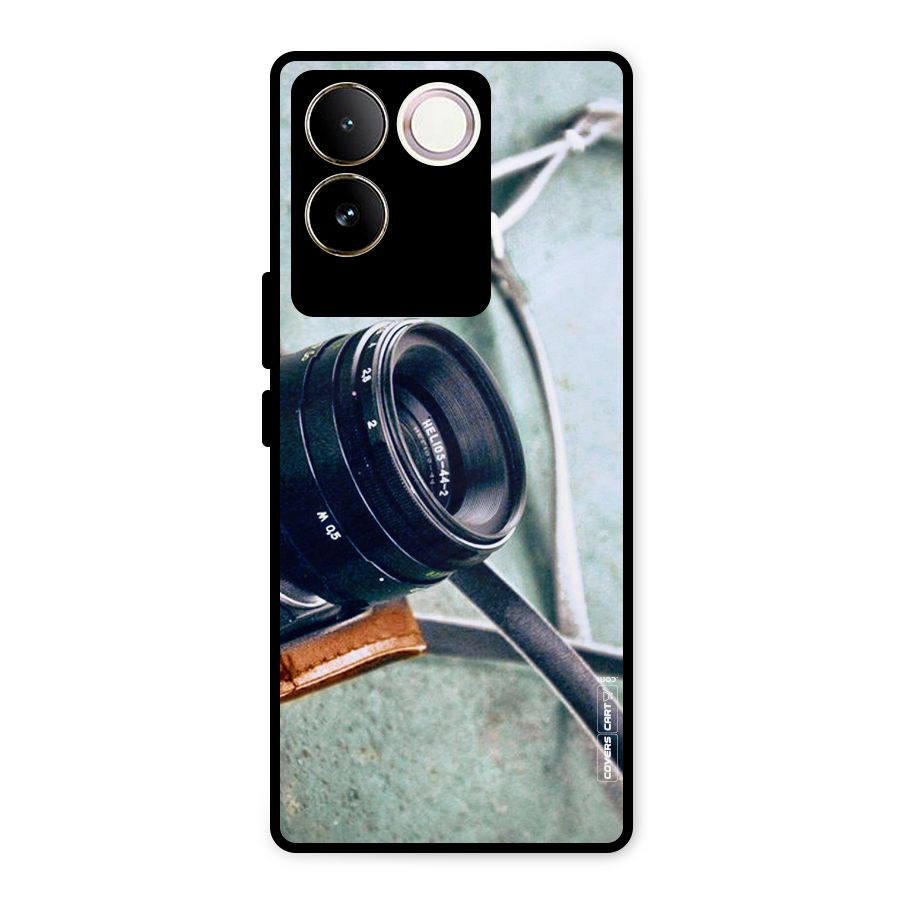 Leather Camera Lens Metal Back Case for iQOO Z7 Pro