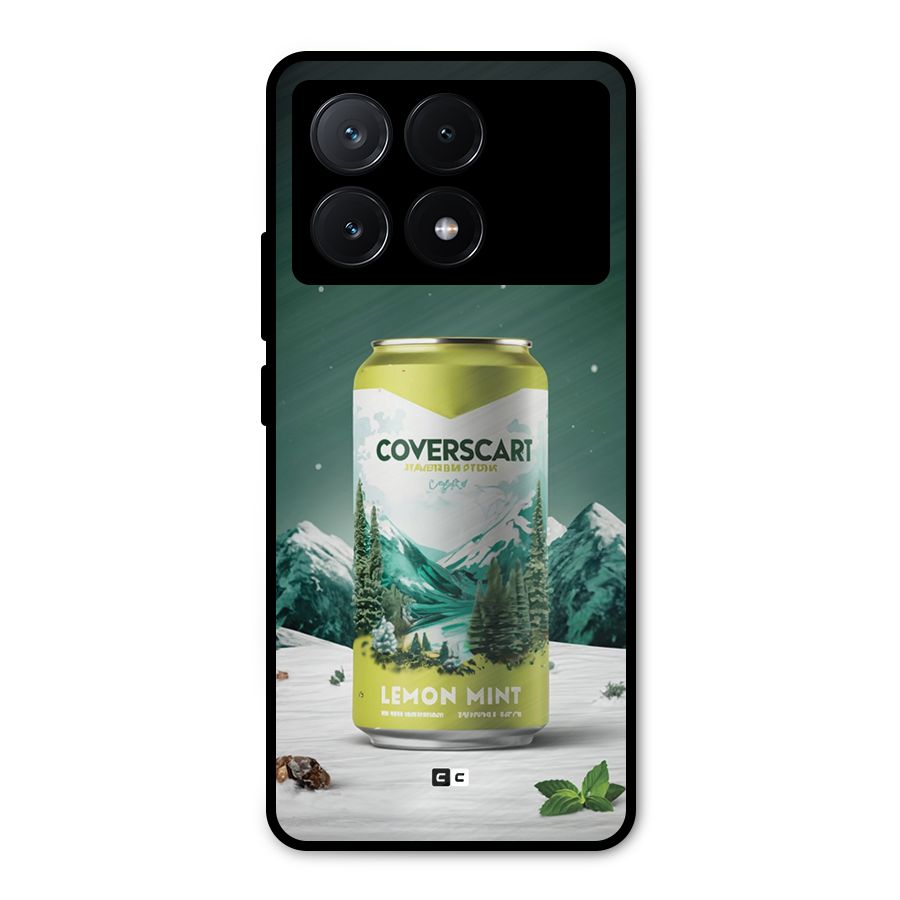 Lemon Mint Metal Back Case for Poco X6 Pro