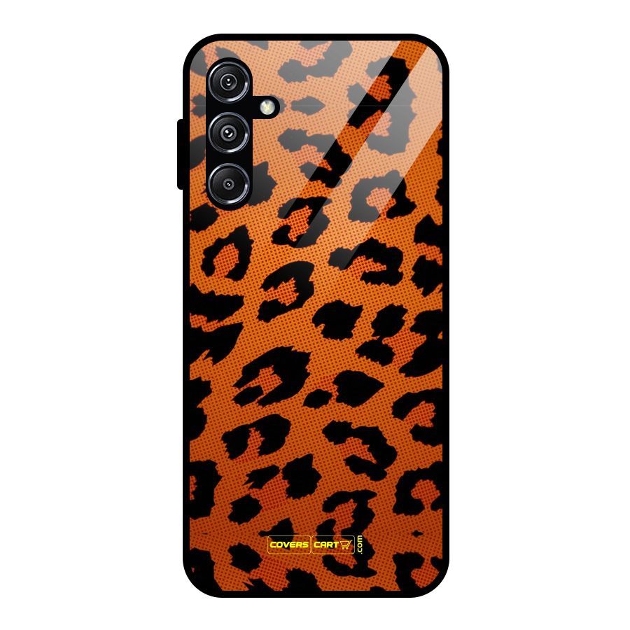 Leopard Glass Back Case for Galaxy M34 5G