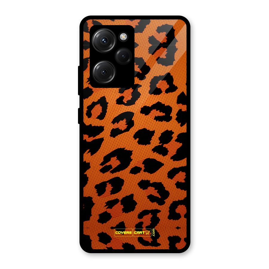 Leopard Glass Back Case for Poco X5 Pro