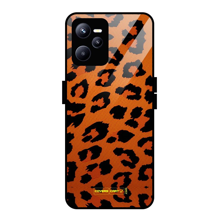Leopard Glass Back Case for Realme C35