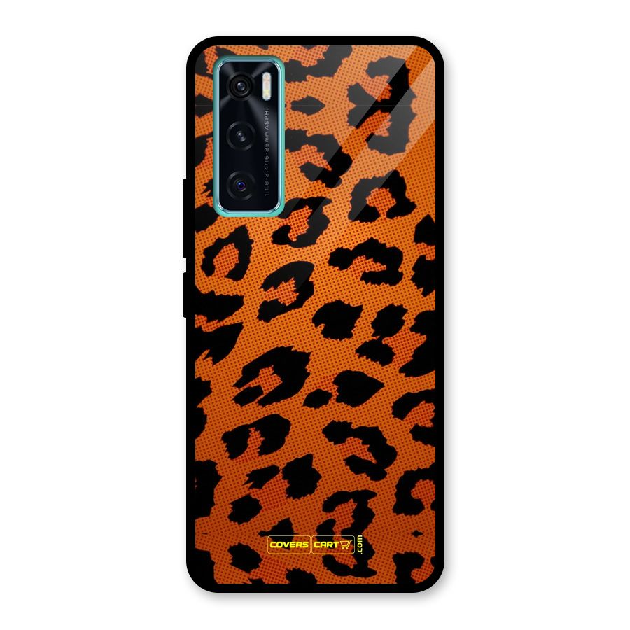 Leopard Glass Back Case for Vivo V20 SE