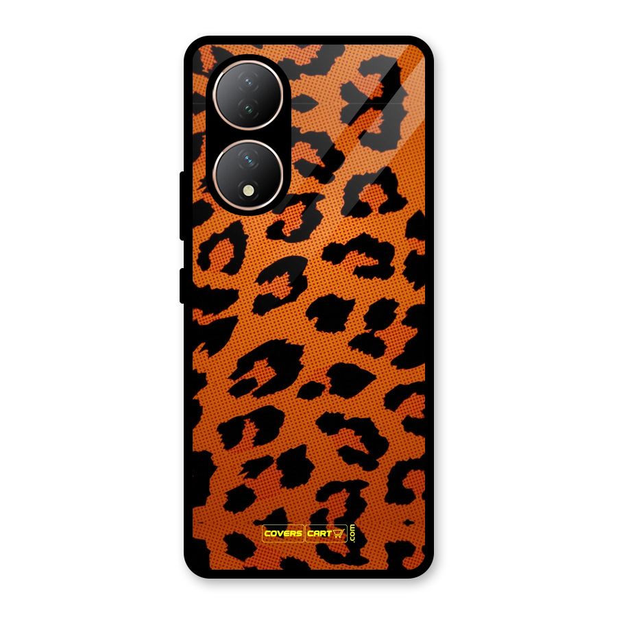Leopard Glass Back Case for Vivo Y100A