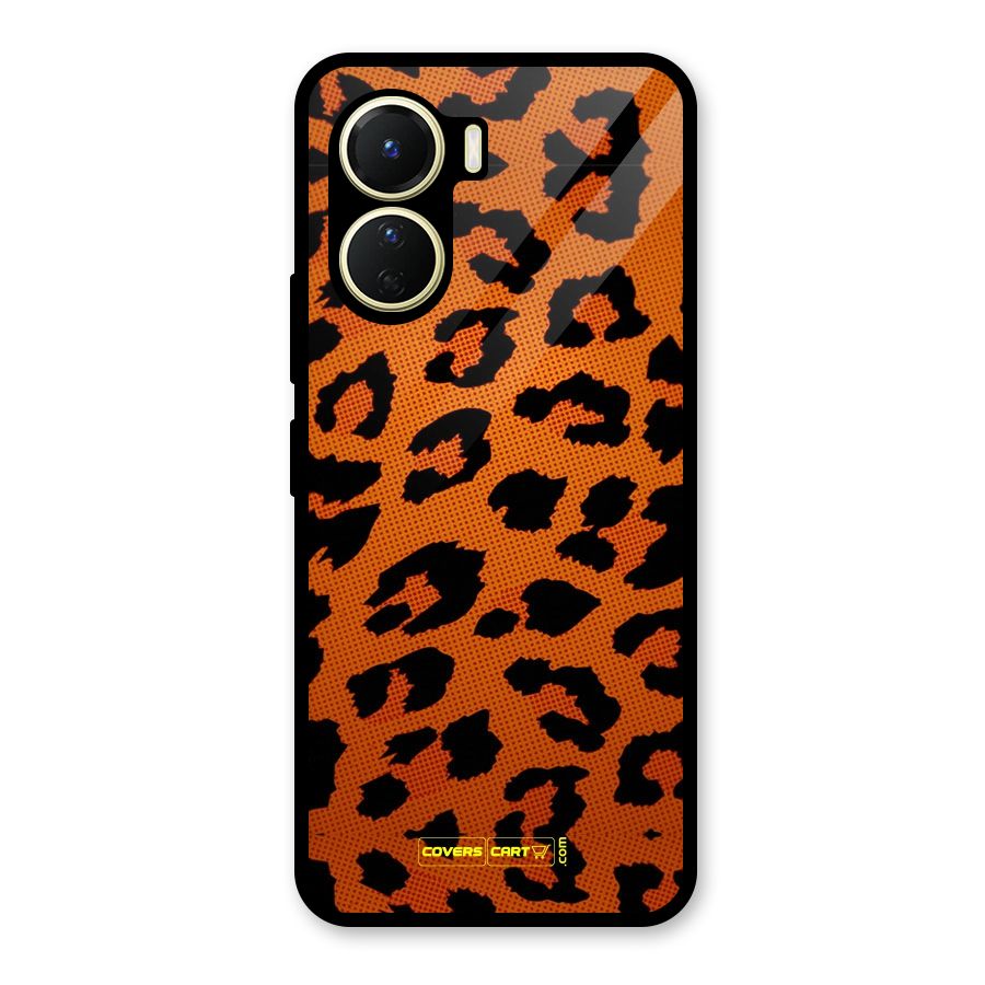 Leopard Glass Back Case for Vivo Y56