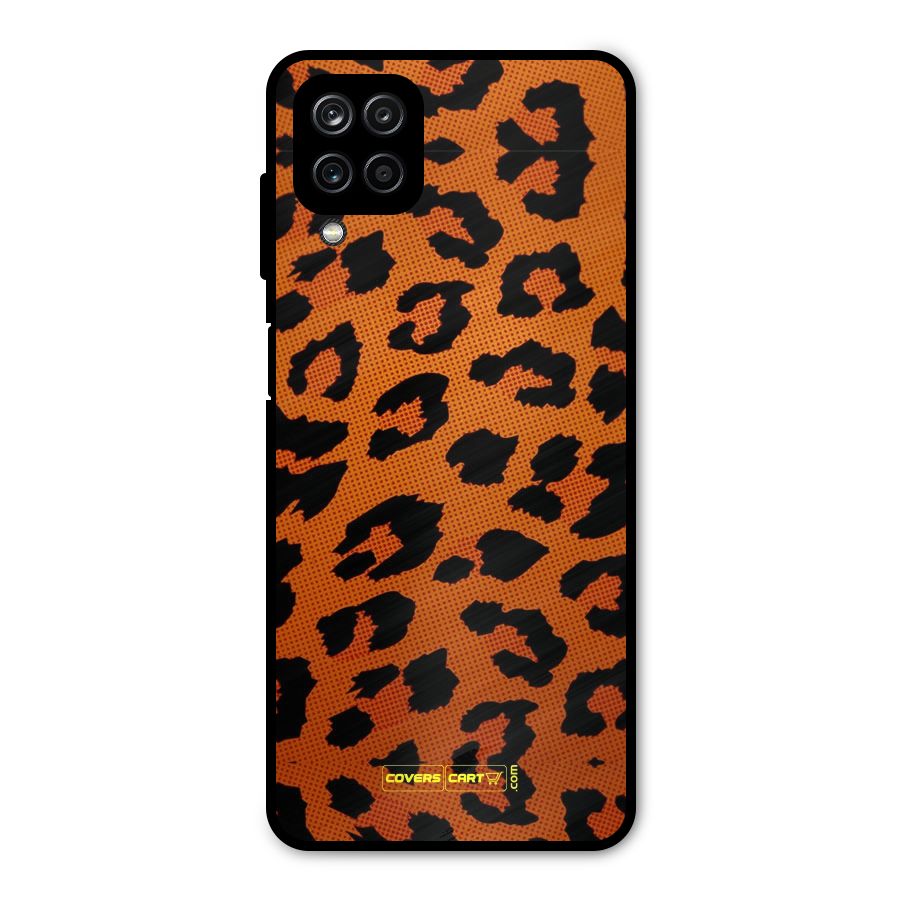 Leopard Metal Back Case for Galaxy A12