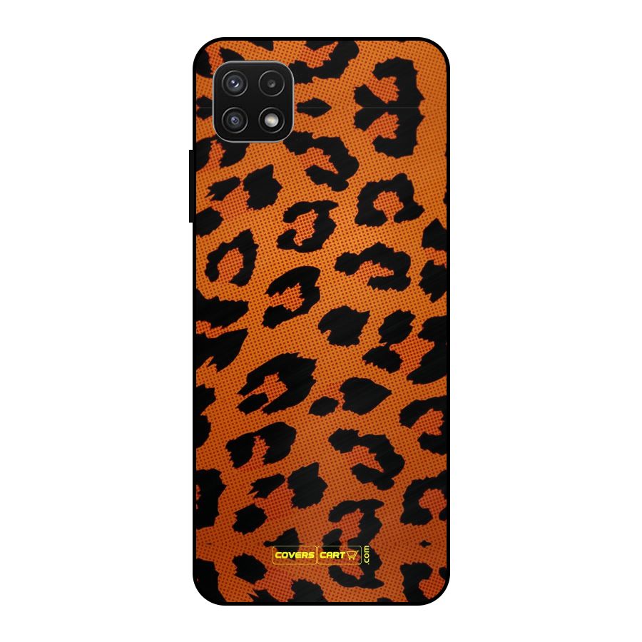 Leopard Metal Back Case for Galaxy A22 5G