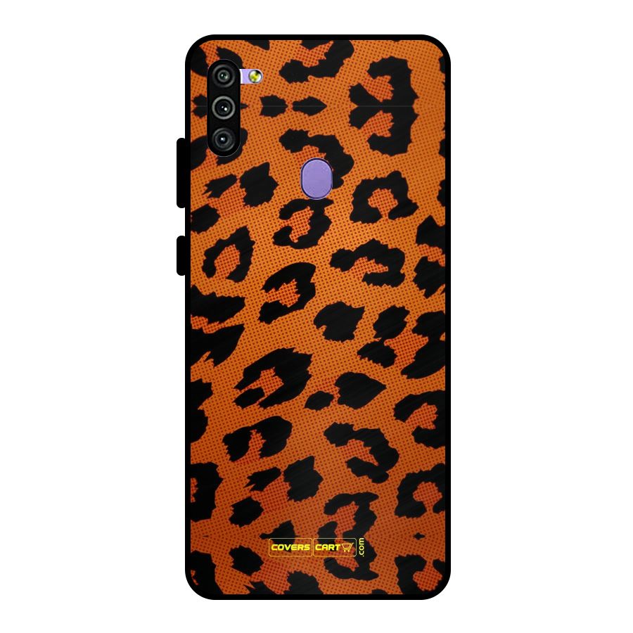 Leopard Metal Back Case for Galaxy M11