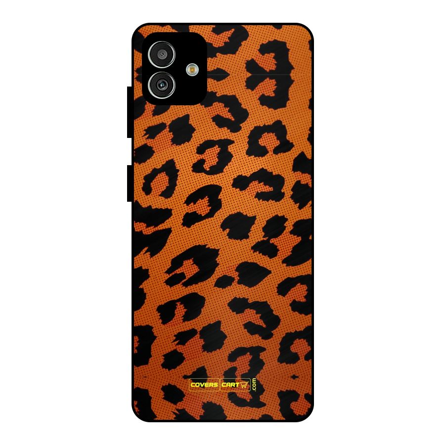 Leopard Metal Back Case for Galaxy M13 5G