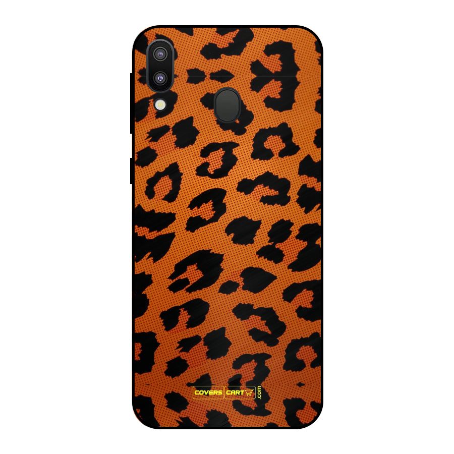 Leopard Metal Back Case for Galaxy M20