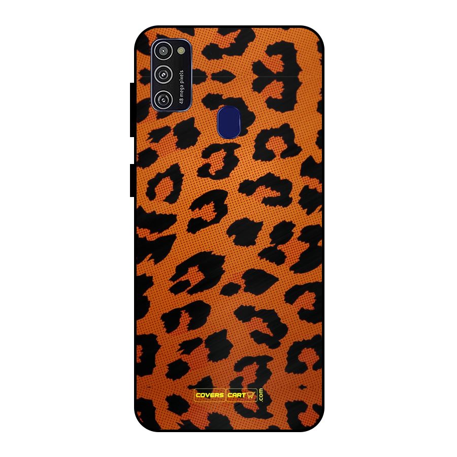 Leopard Metal Back Case for Galaxy M21