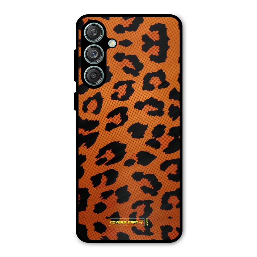 Leopard Metal Back Case for Galaxy M55 5G