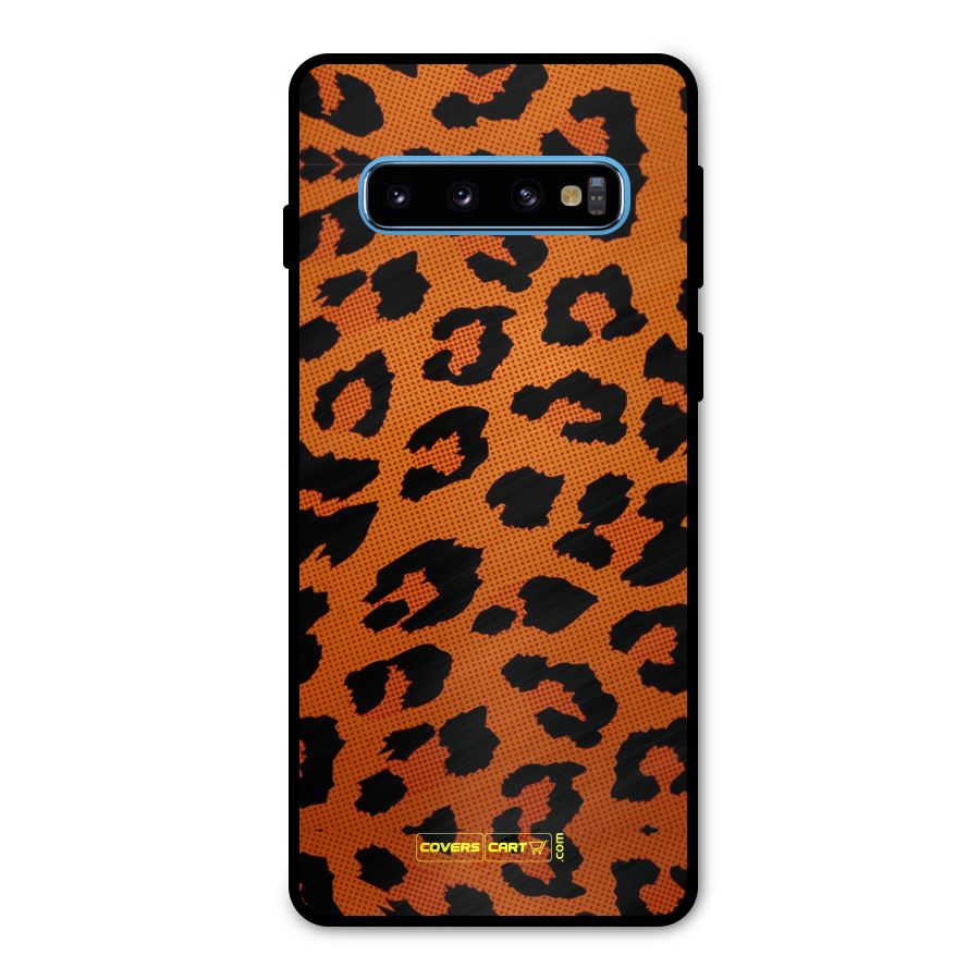 Leopard Metal Back Case for Galaxy S10
