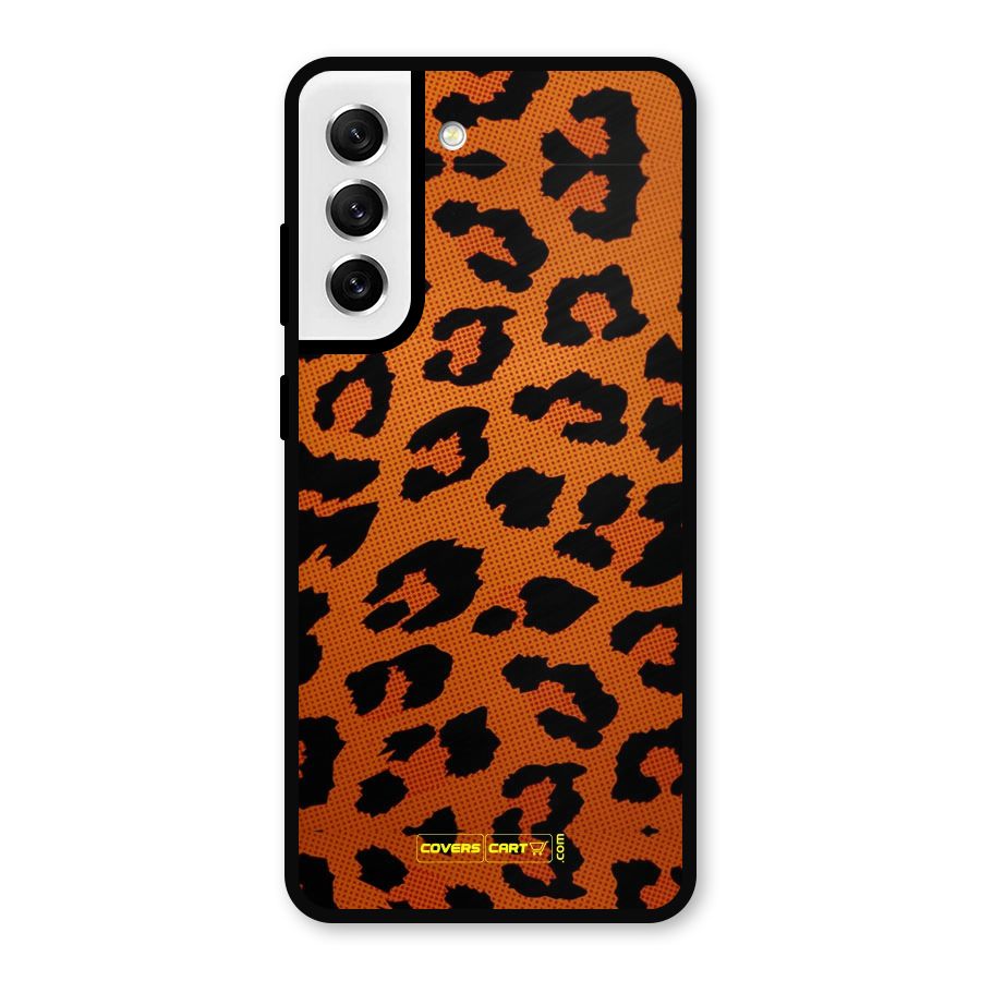 Leopard Metal Back Case for Galaxy S21 FE 5G