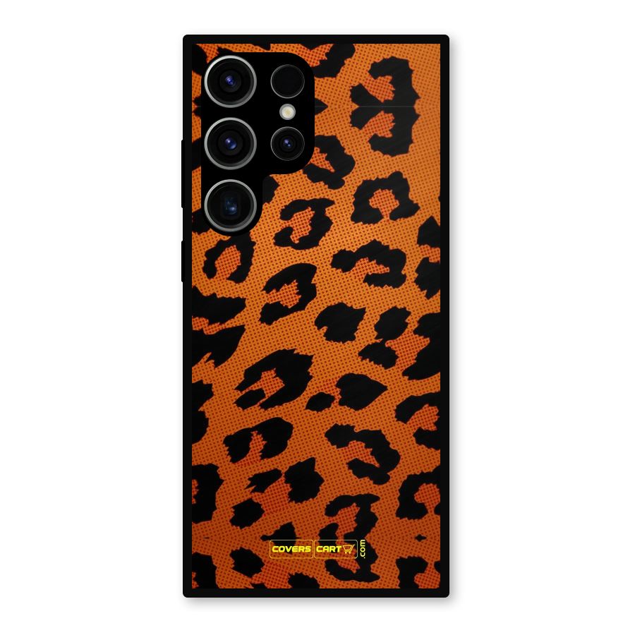 Leopard Metal Back Case for Galaxy S23 Ultra