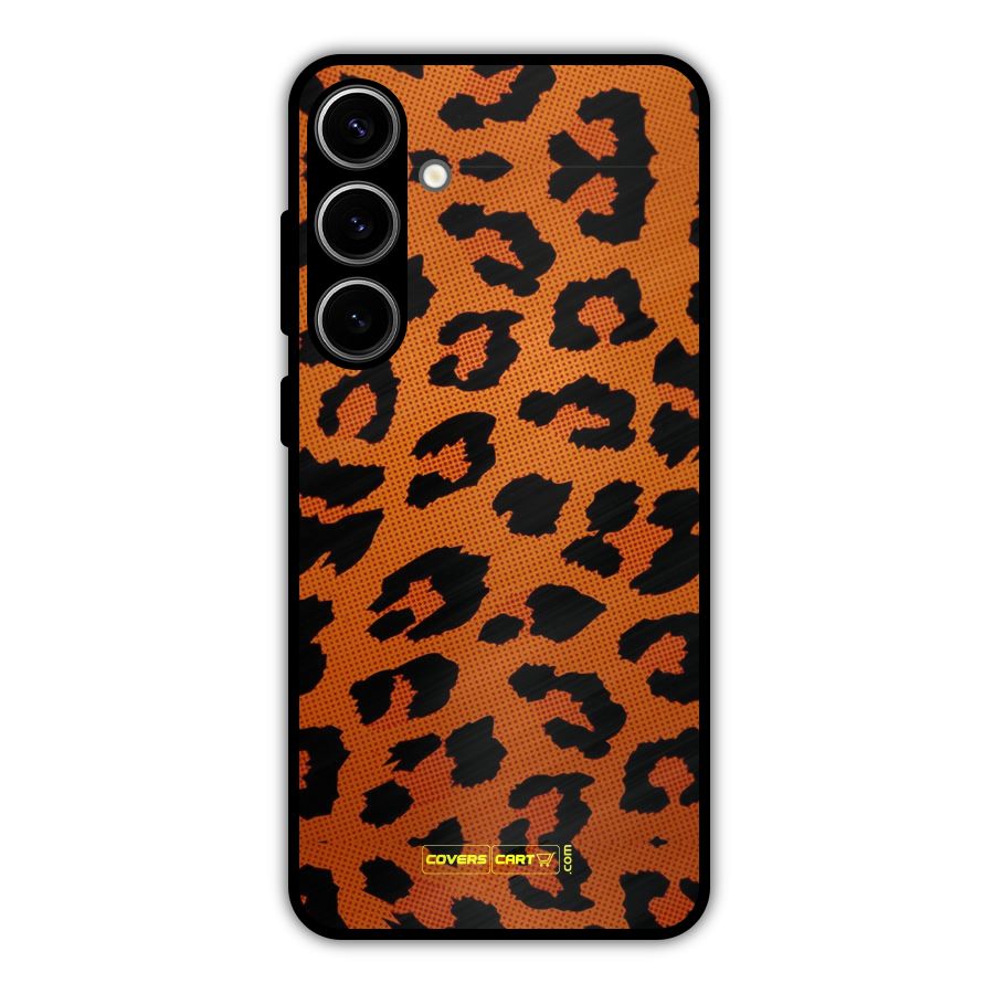 Leopard Metal Back Case for Galaxy S24 Plus