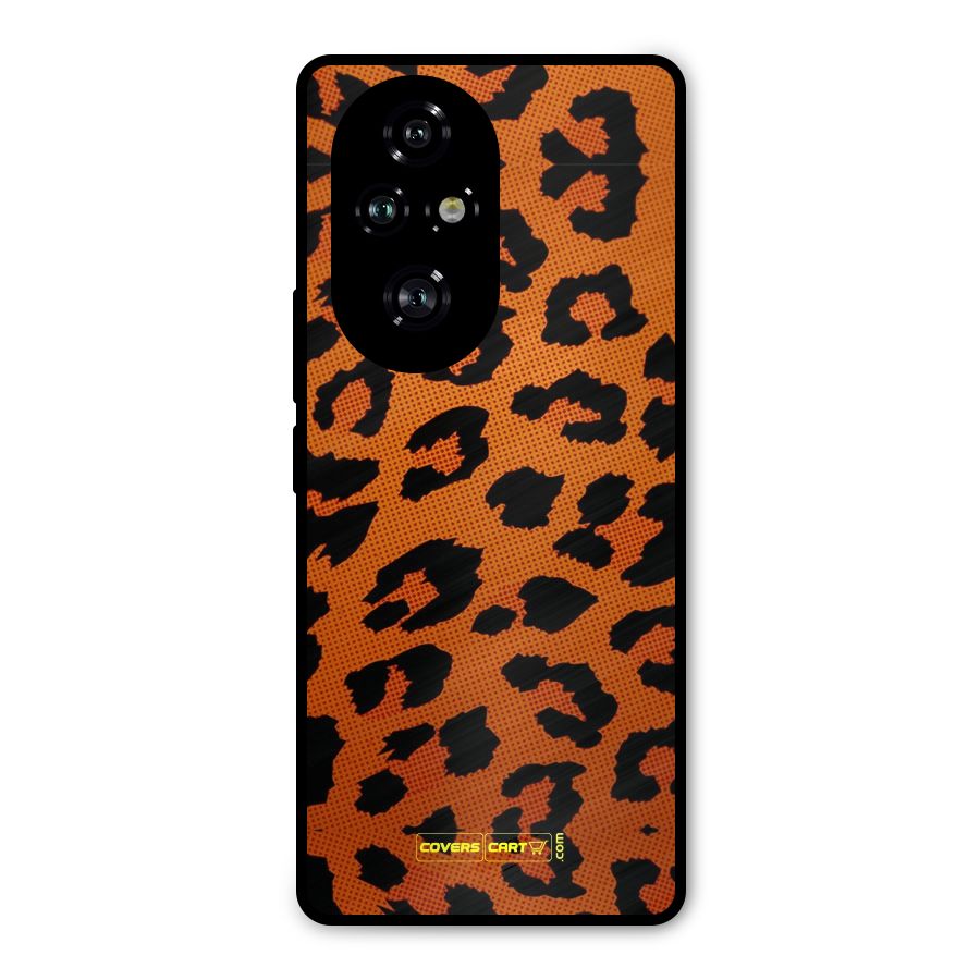 Leopard Metal Back Case for Honor 200 Pro