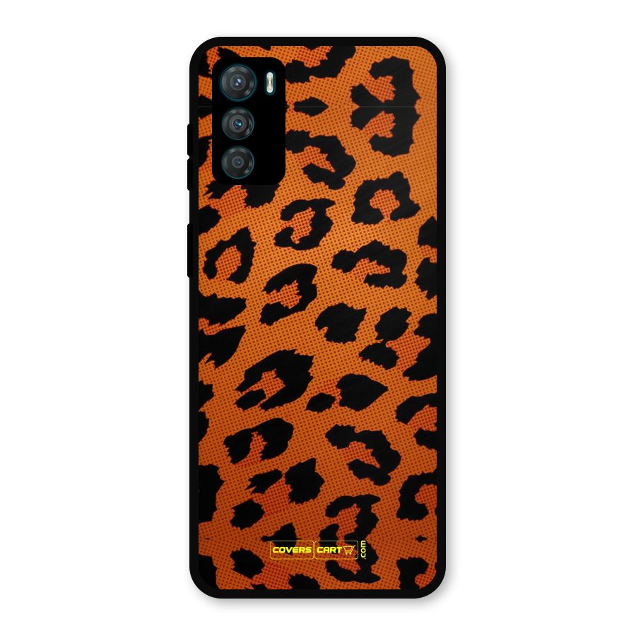Leopard Metal Back Case for Moto G42