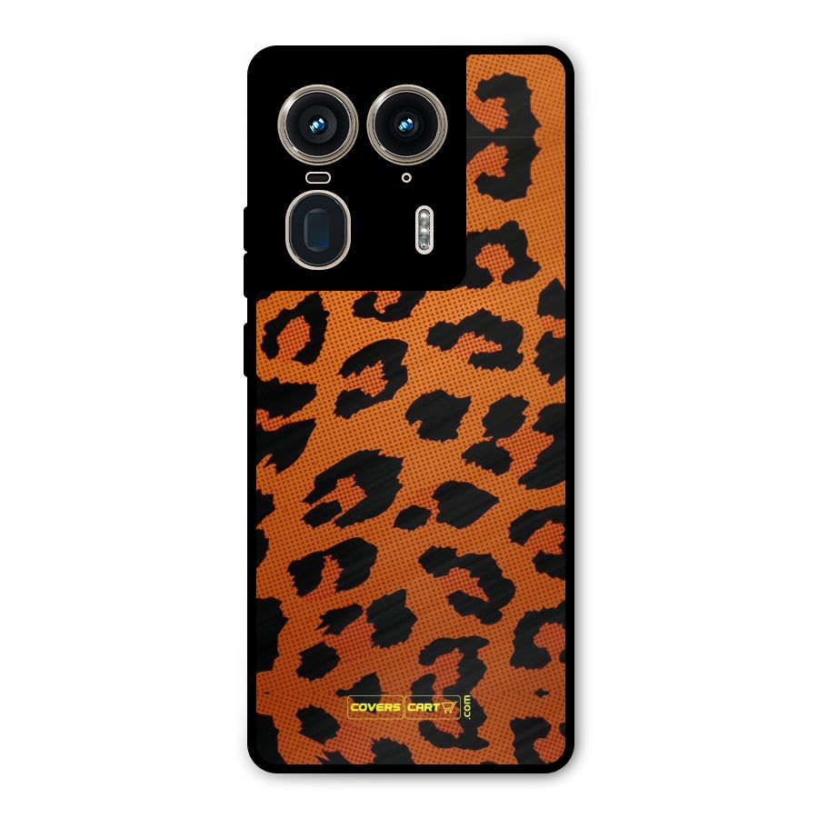 Leopard Metal Back Case for Motorola Edge 50 Ultra