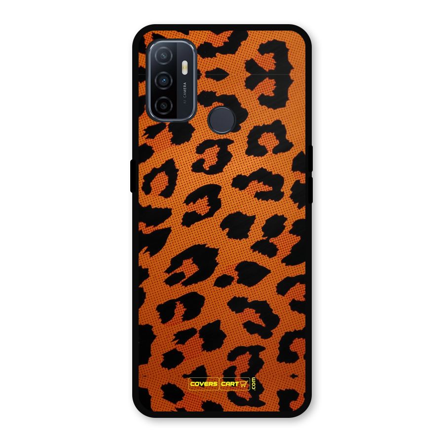 Leopard Metal Back Case for Oppo A53