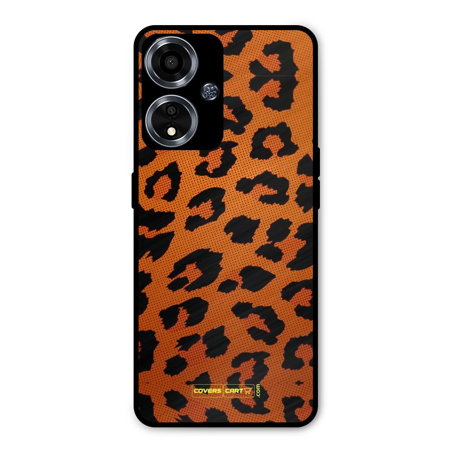 Leopard Metal Back Case for Oppo A59