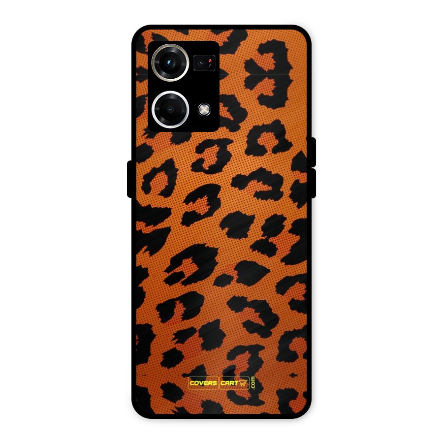Leopard Metal Back Case for Oppo F21s Pro 4G