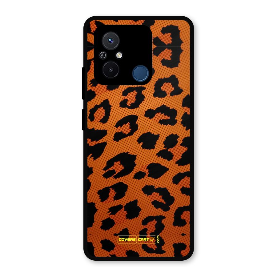 Leopard Metal Back Case for Poco C55