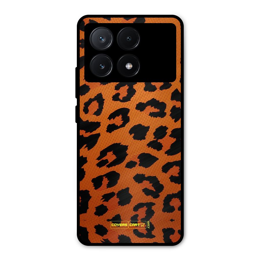 Leopard Metal Back Case for Poco X6 Pro