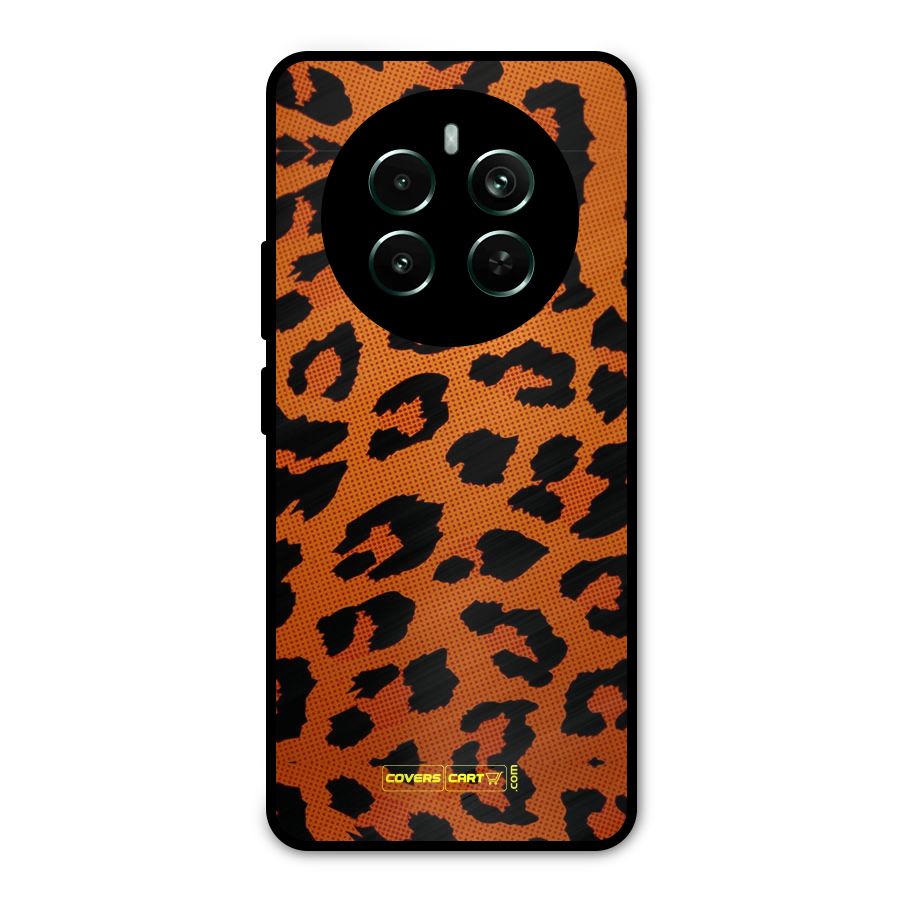 Leopard Metal Back Case for Realme 12 Plus