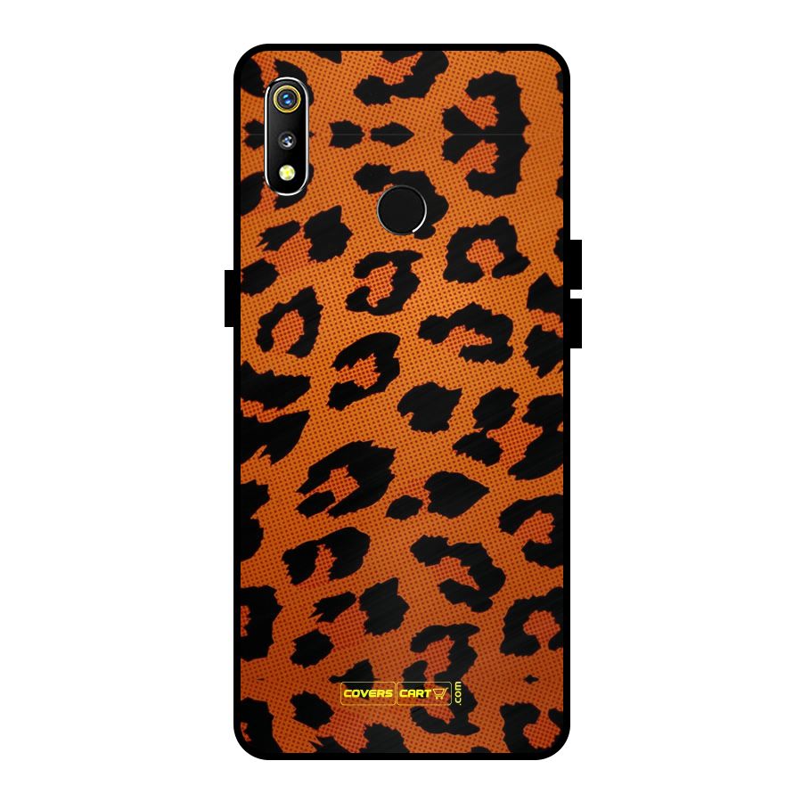 Leopard Metal Back Case for Realme 3i