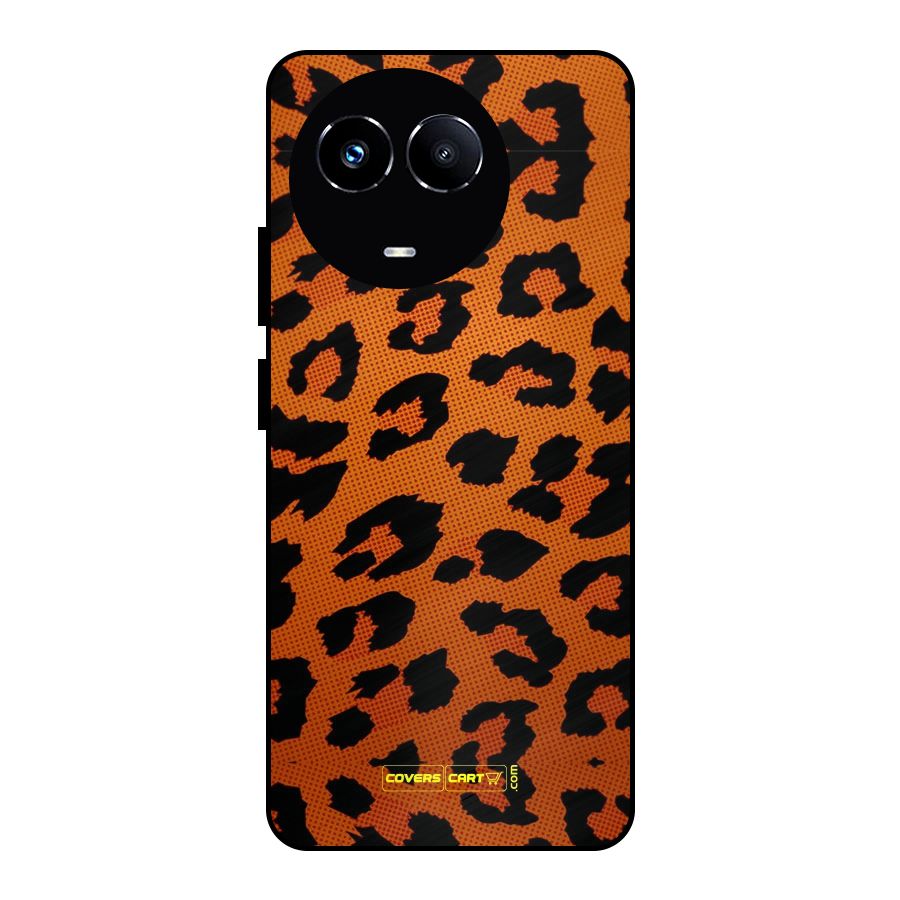 Leopard Metal Back Case for Realme Narzo 60X