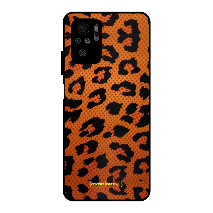 Leopard Metal Back Case for Redmi Note 10S