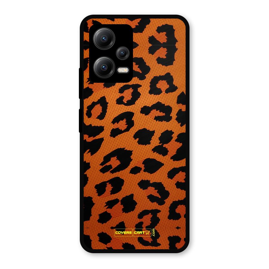 Leopard Metal Back Case for Redmi Note 12 5G