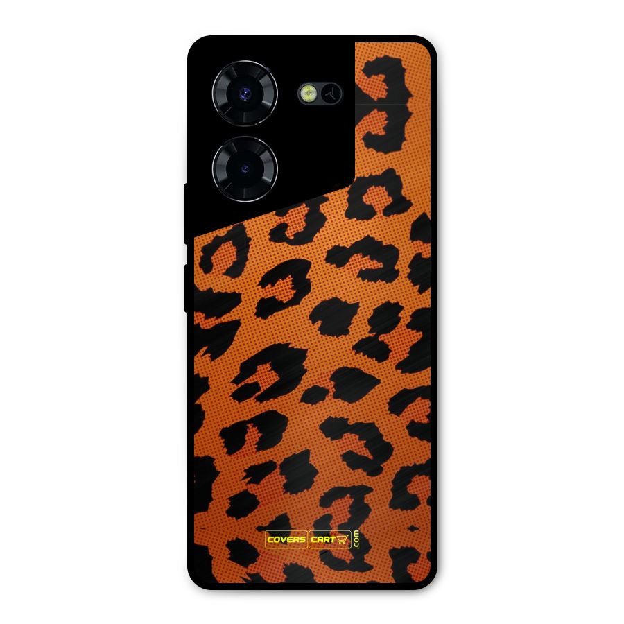 Leopard Metal Back Case for Tecno Pova 5 Pro 5G