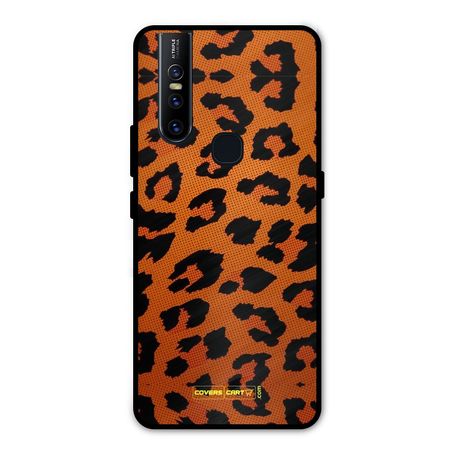 Leopard Metal Back Case for Vivo V15