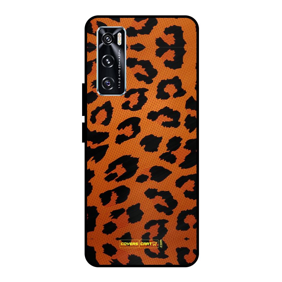 Leopard Metal Back Case for Vivo V20 SE