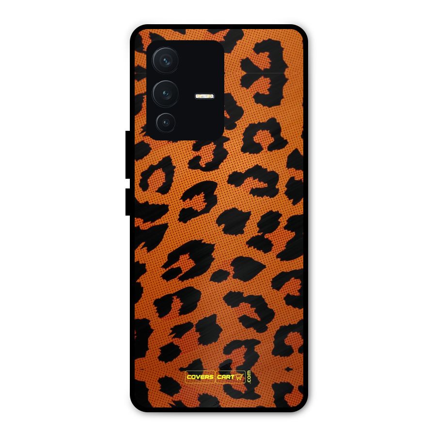 Leopard Metal Back Case for Vivo V23 Pro