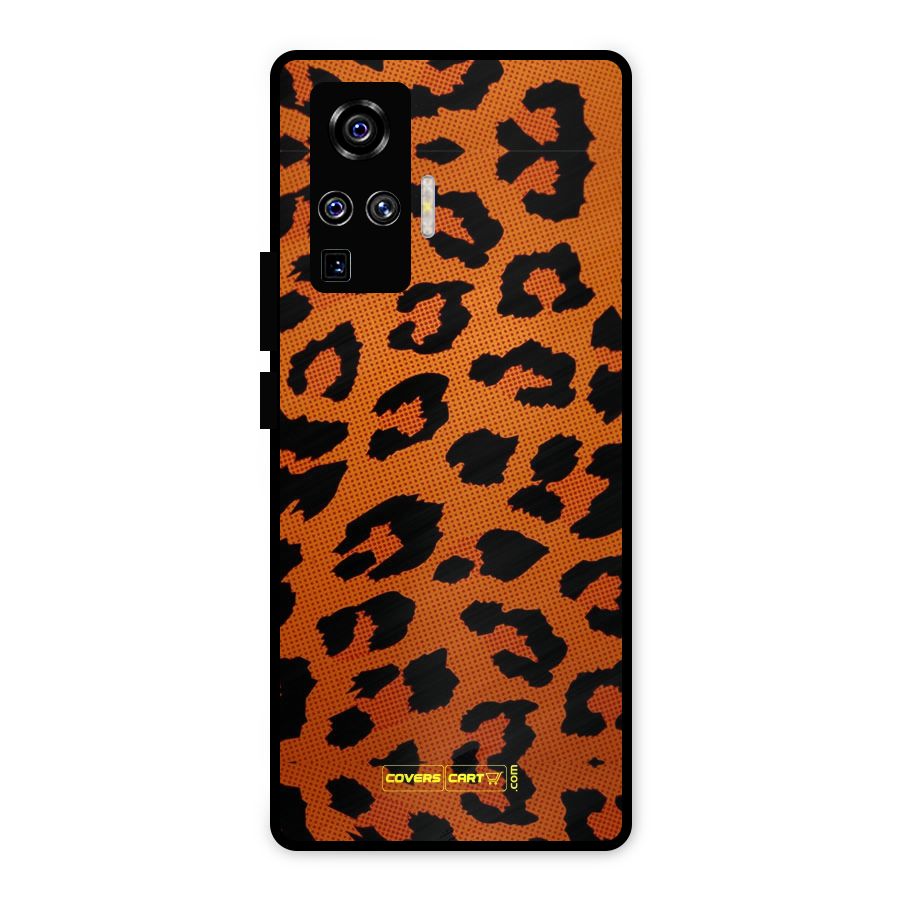 Leopard Metal Back Case for Vivo X50 Pro