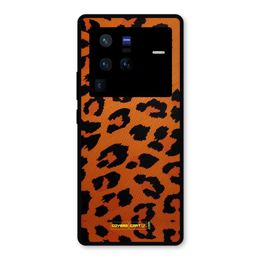 Leopard Metal Back Case for Vivo X80 Pro