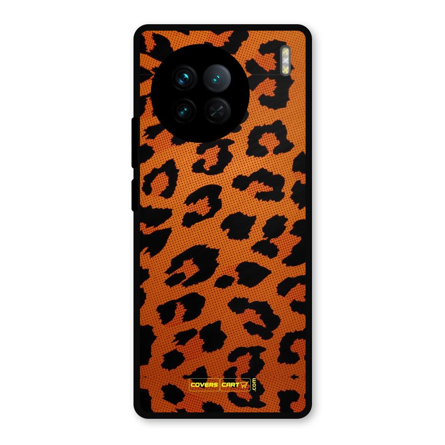 Leopard Metal Back Case for Vivo X90