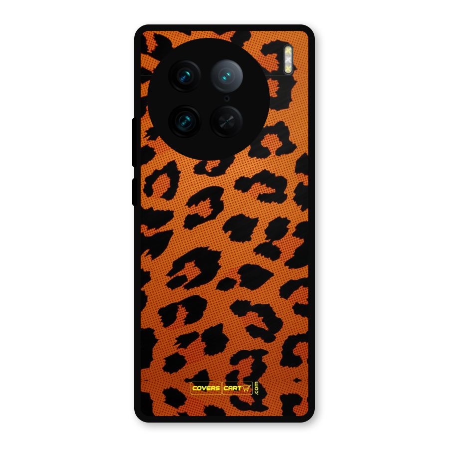 Leopard Metal Back Case for Vivo X90 Pro